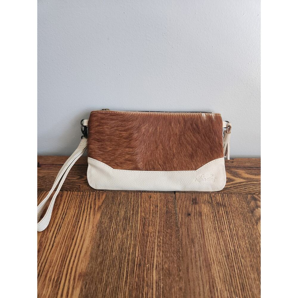 Genuine Cowhide Leather Western Wristlet By Ajav Sky 9x5